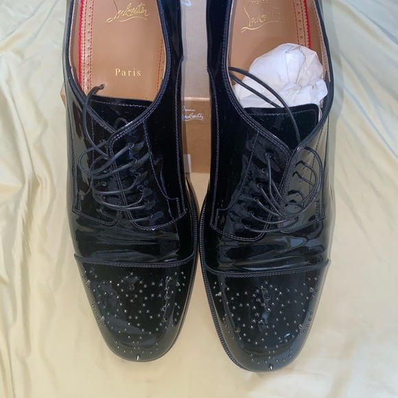 Christian Louboutin Black Patent Oxford Shoes main image 7